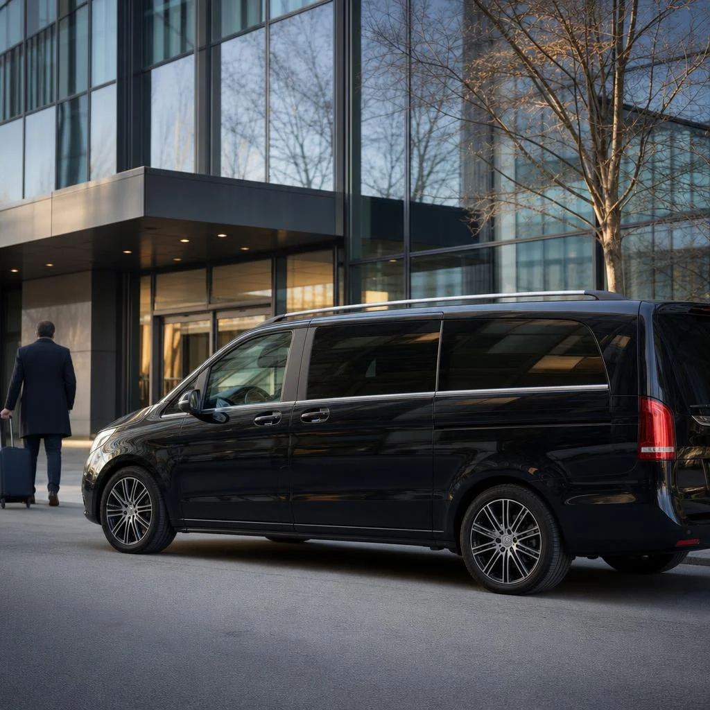 Veicolo transfer VIP in attesa prima di una riunione di lavoro ad Ankara