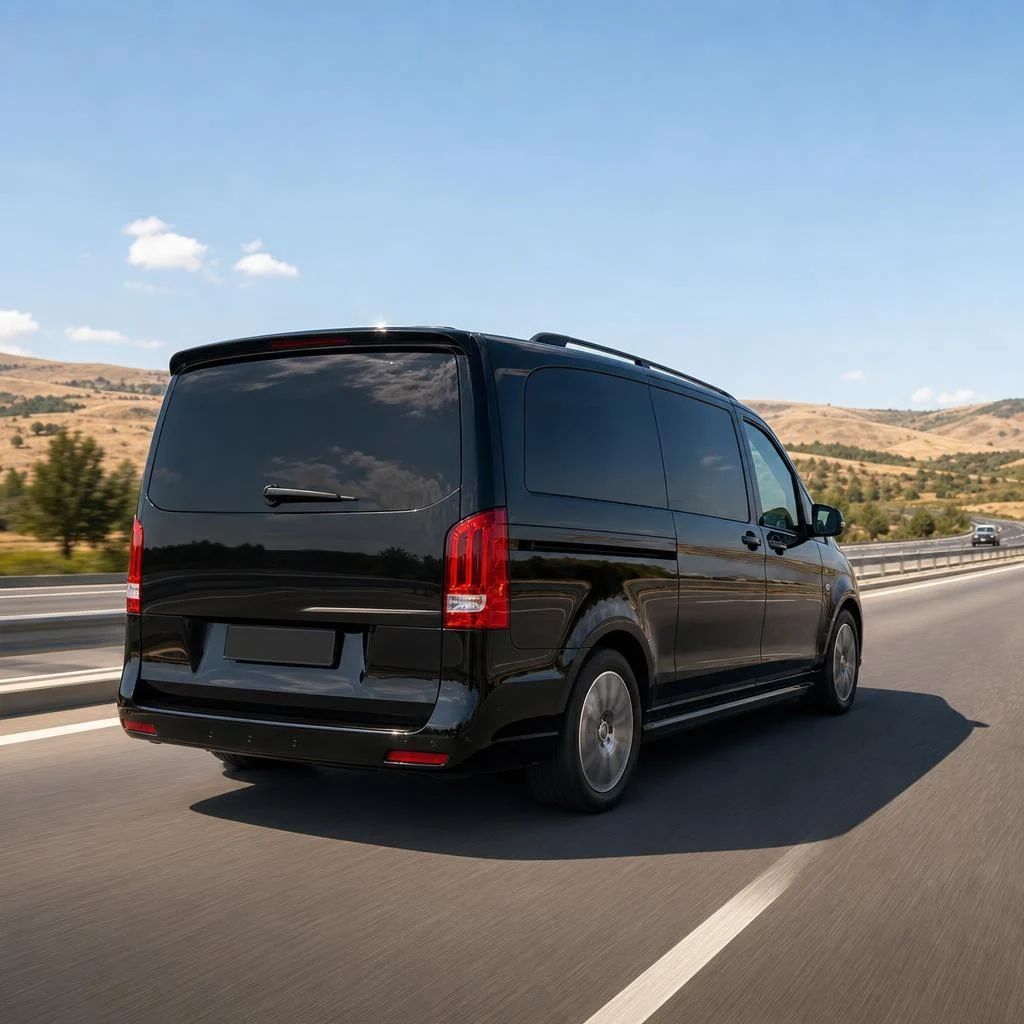 VIP transfer vehicle on the motorway from Istanbul to Ankara