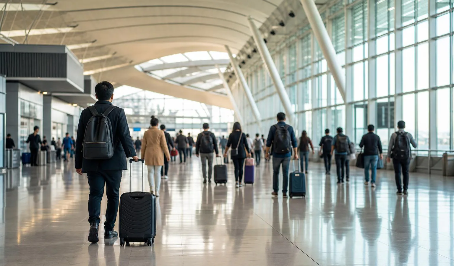 Intensidad en la terminal del aeropuerto durante la temporada de ferias