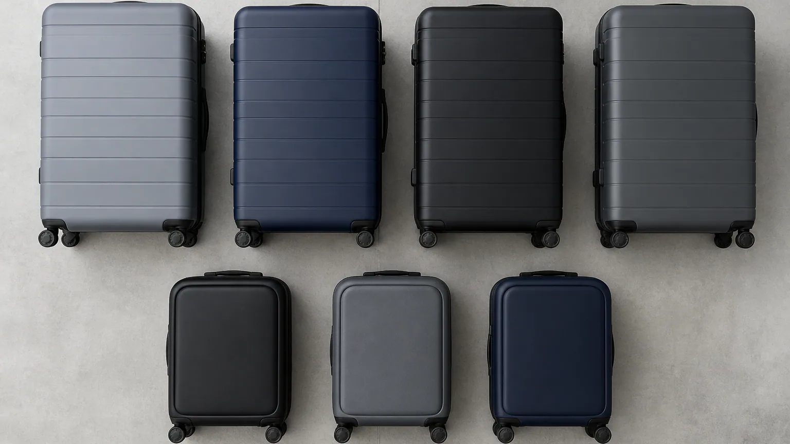 Suitcase and carry-on arrangement for calculating transfer luggage capacity