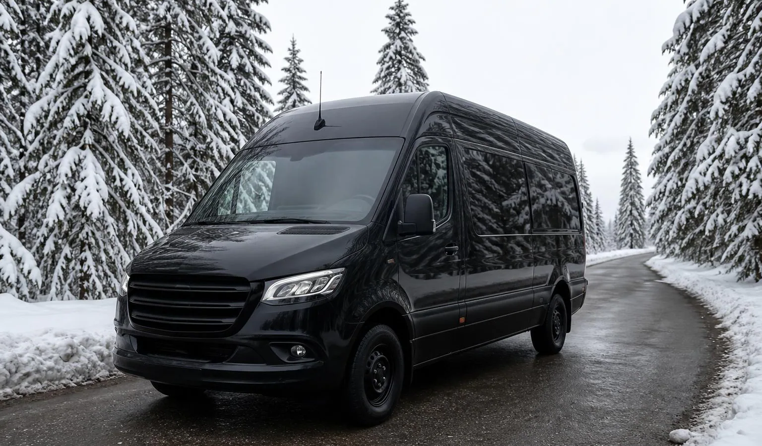Kayak merkezine giden VIP transfer aracı